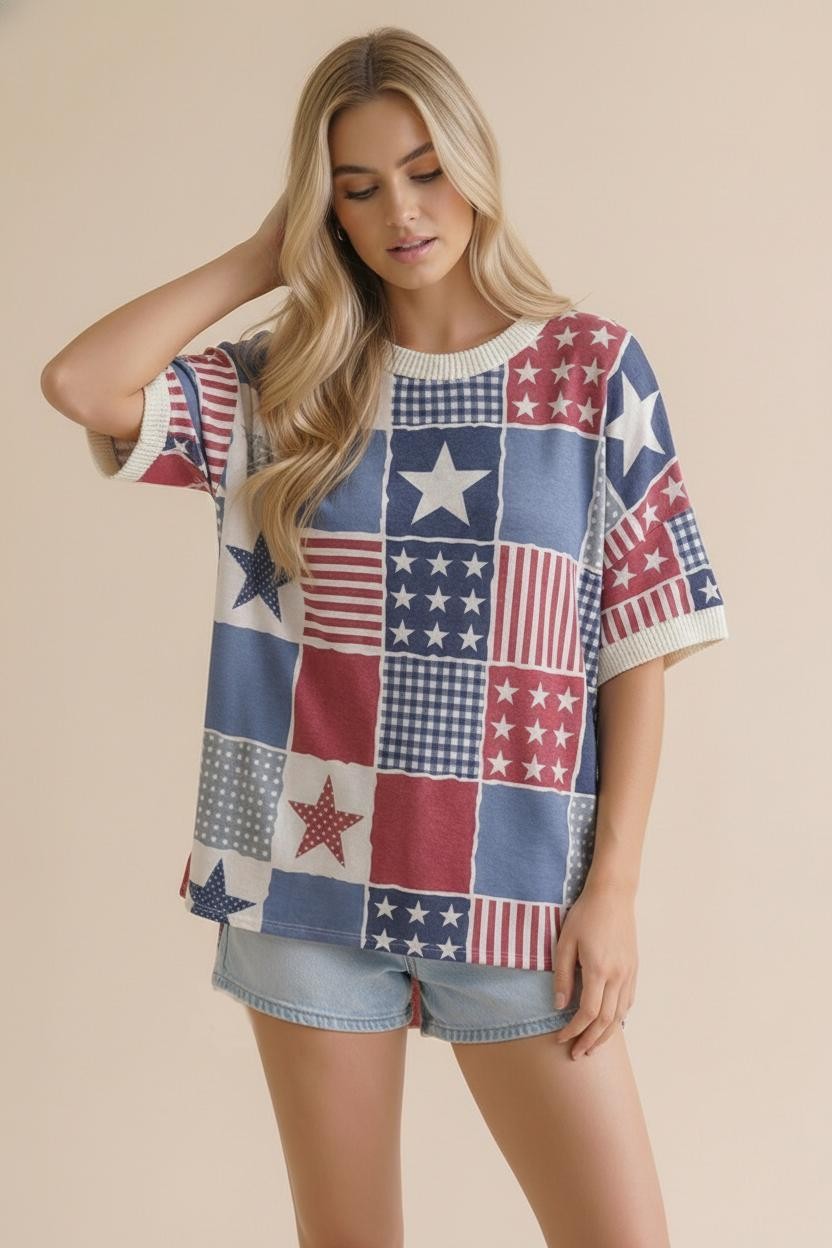 All-American Patchwork Tee