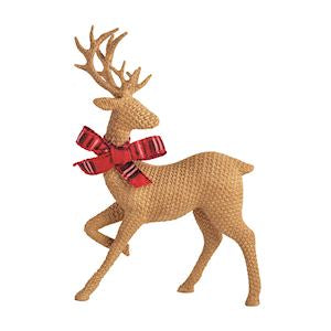 Mud Pie Large Resin Reindeer Sitter