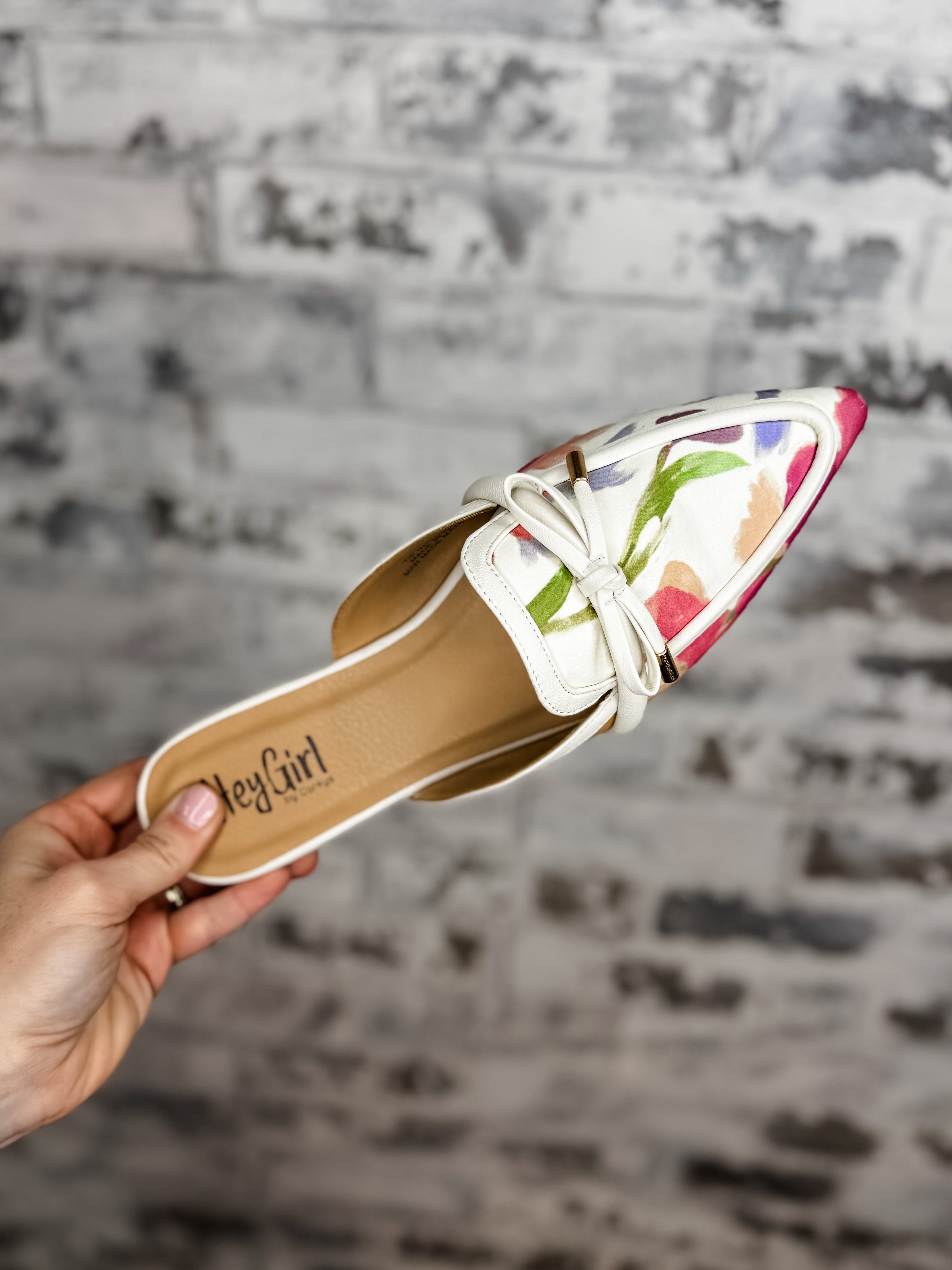 Corkys Tip Included Flat Mules - Floral