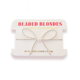 Beaded Blondes Silver Bow Bracelet