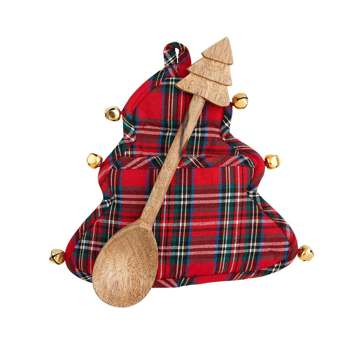 Mud Pie Red Tartan Tree Pot Holder Set ReFabbed Boutique
