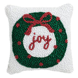 Mud Pie - WREATH BEADED MINI PILLOW