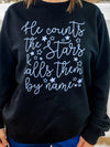 "He Counts The Stars" Crewneck Sweatshirt
