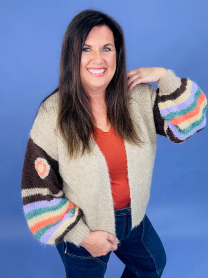 Free Spirit Flower Patched Cardigan