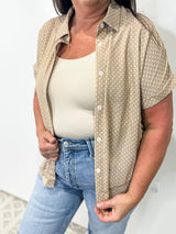 Dot & Dazzle Top - Khaki