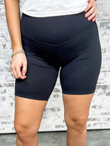 Weekend Ease Biker Shorts - Black DOORBUSTER