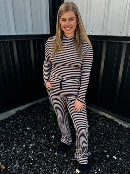 Mist & Stripes Hoodie - Black Final Sale