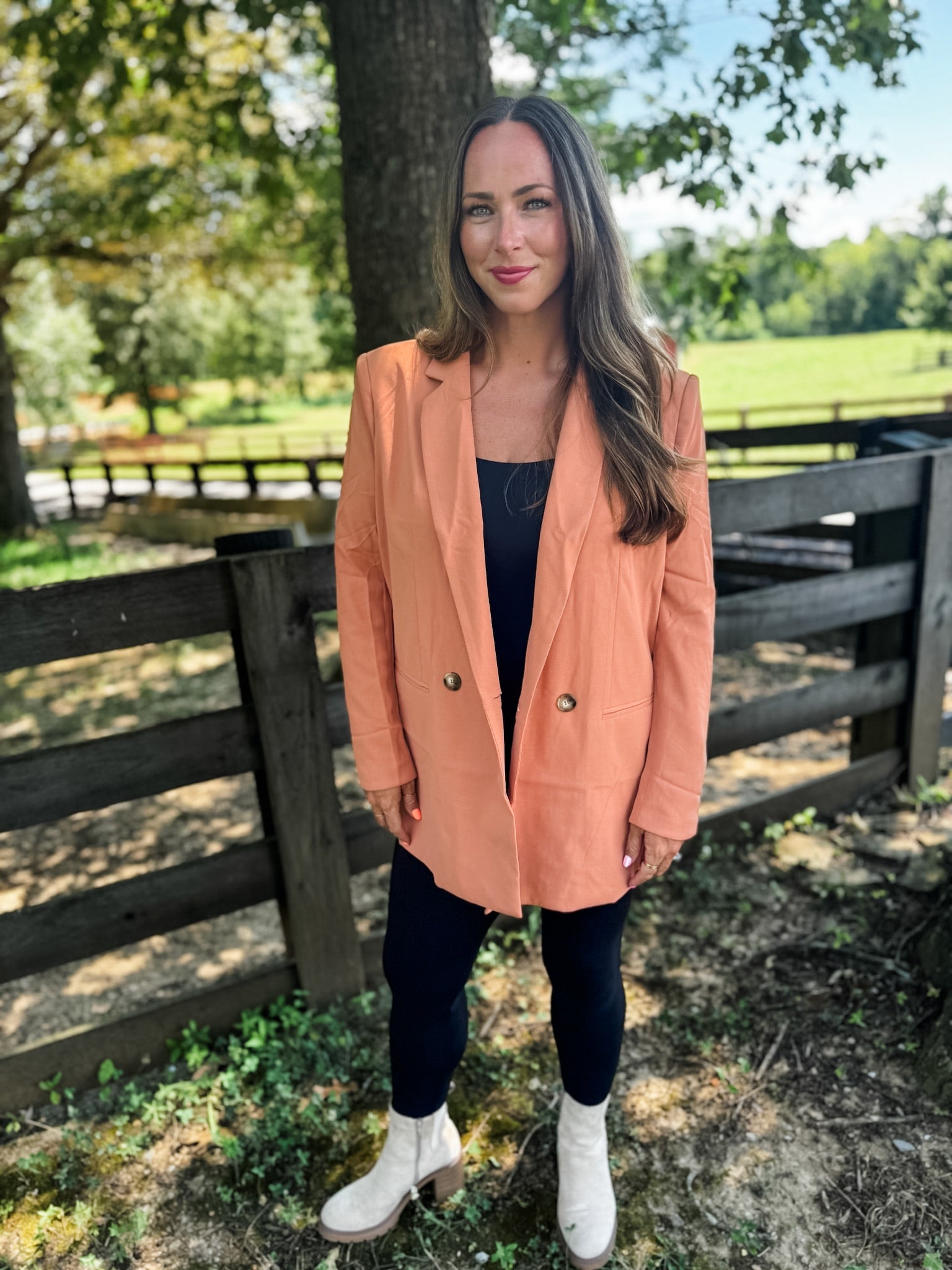 Boss Mode Blazer - Peach *Final Sale*