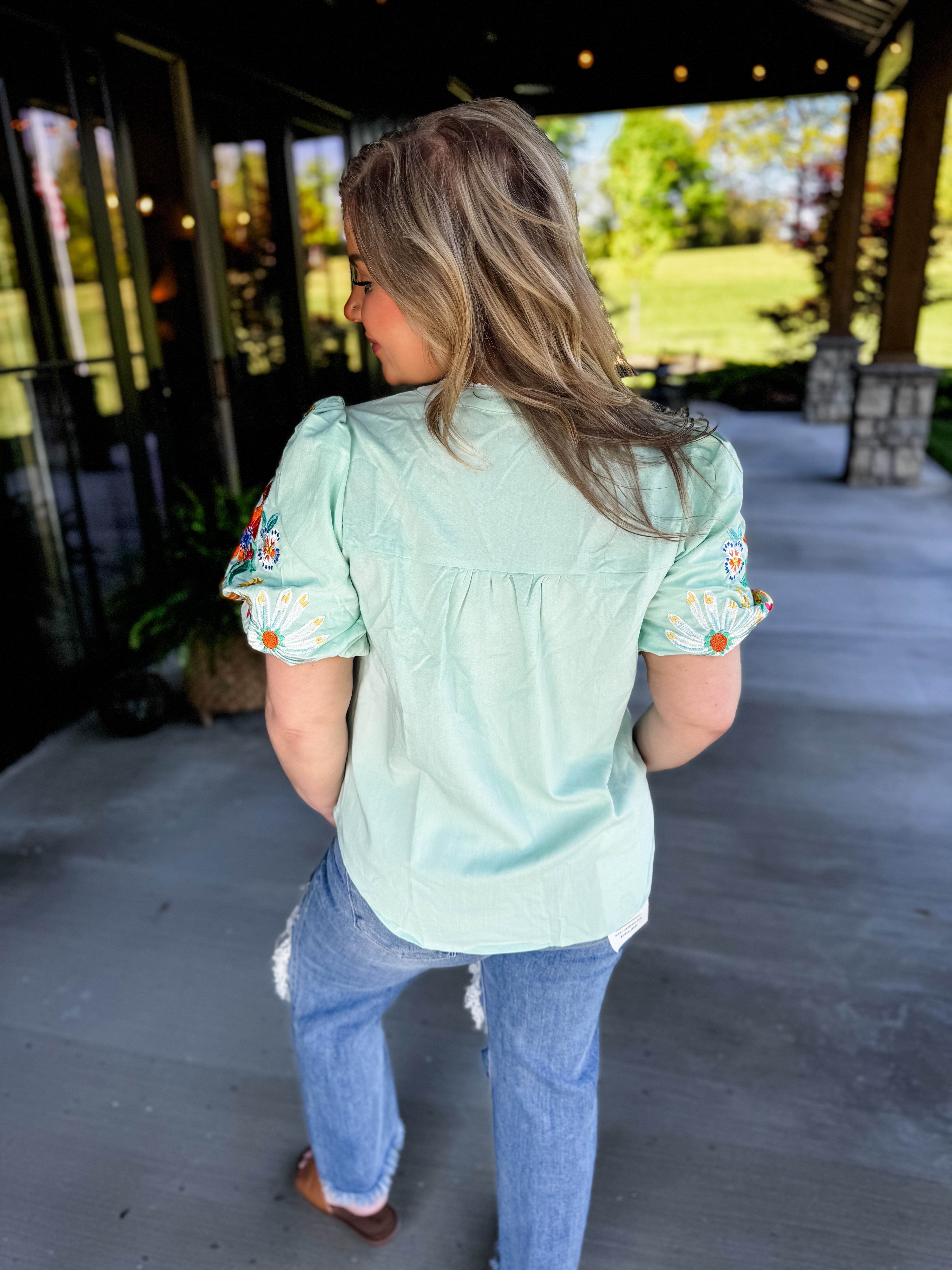 Well Wishes Top - Green FINAL SALE