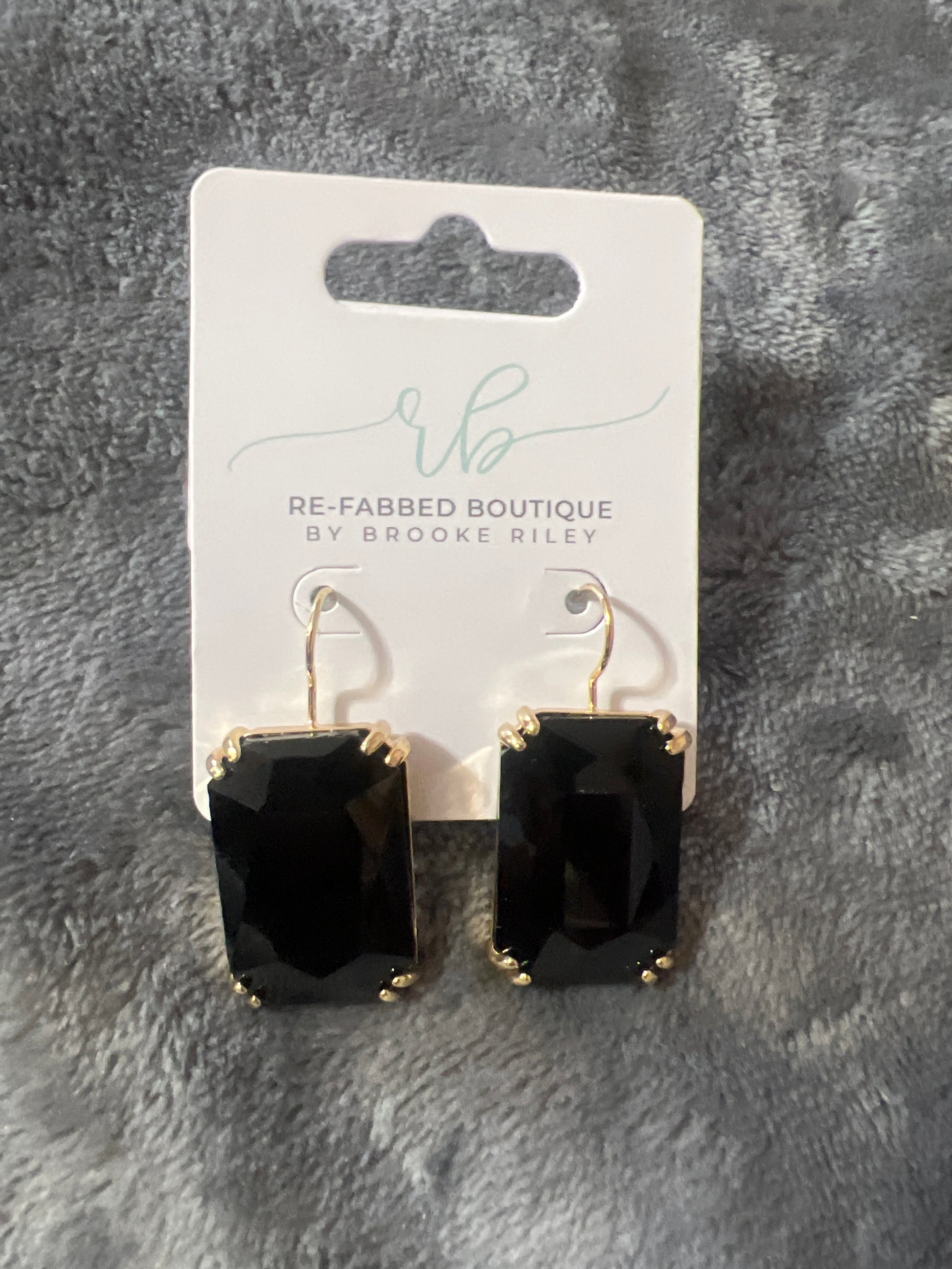 Octagon Stone Earrings