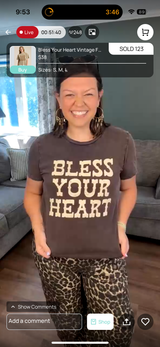 Bless Your Heart Vintage Faux Crop Tee