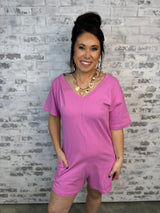 Flipside Flow Romper - Candy Pink
