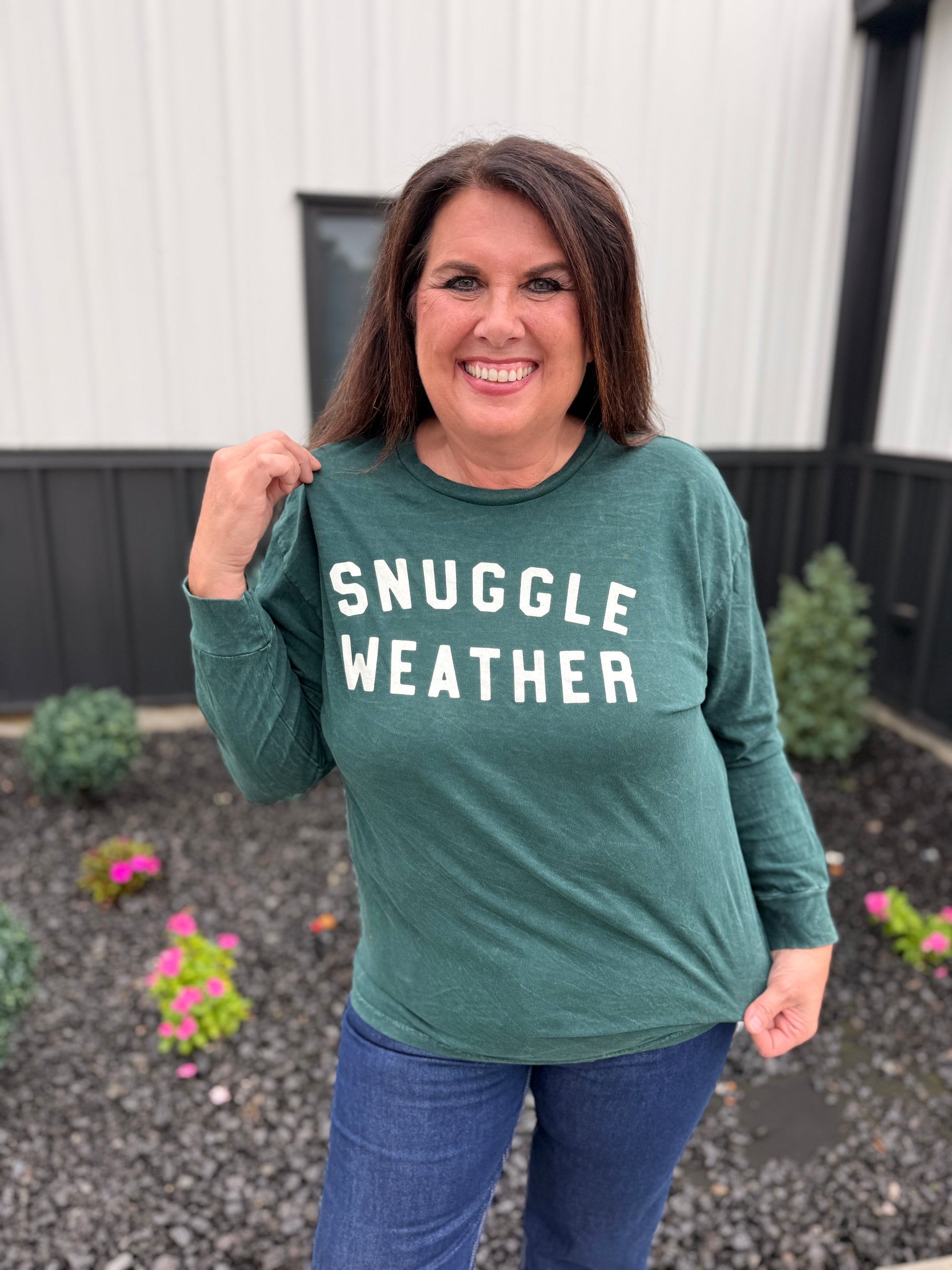 Snuggle Weather Mineral Washed Long Sleeve Graphic