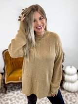 Feel The Love Top -  Taupe FINAL SALE