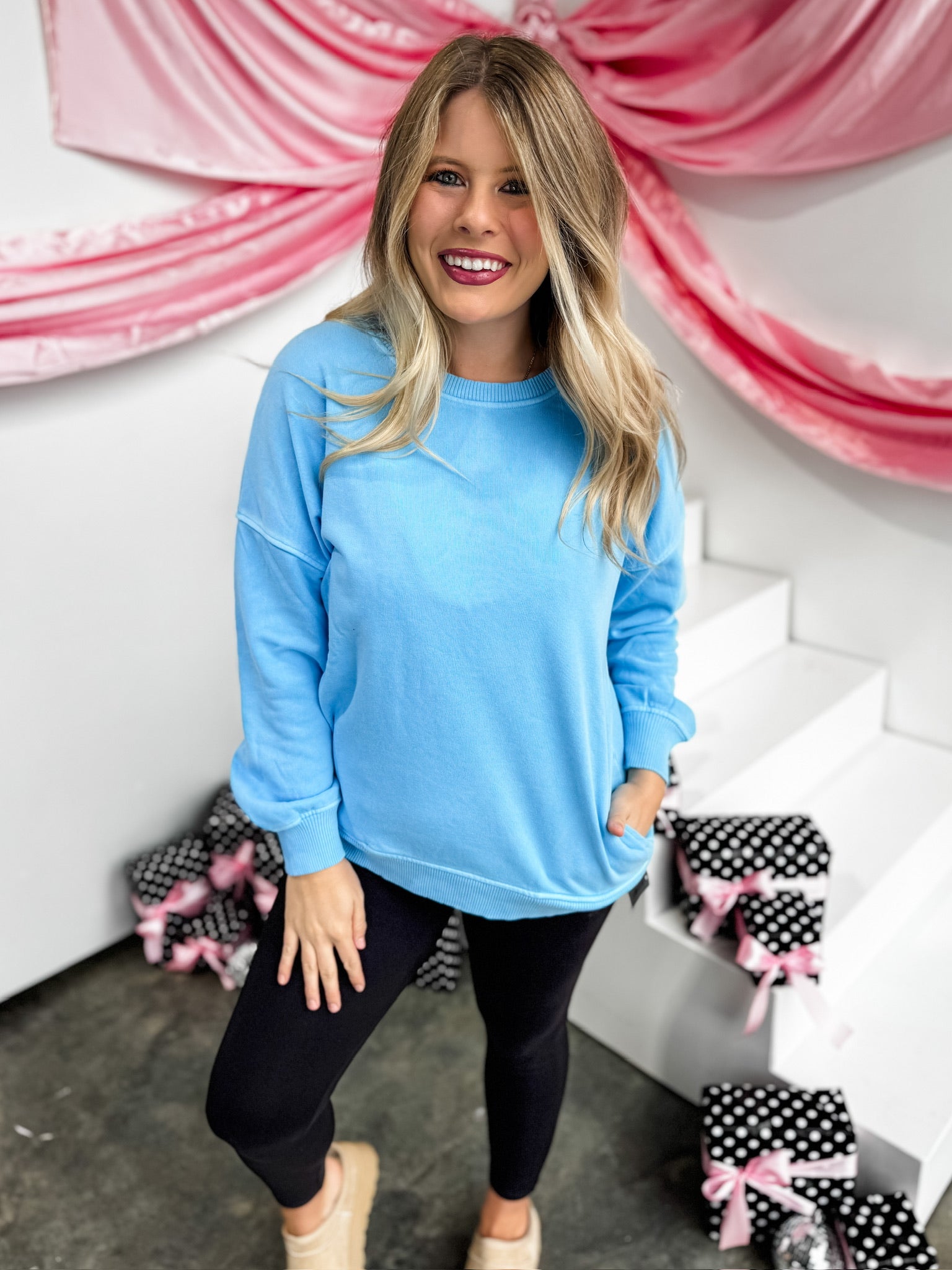 Driftwood Fleece Pullover - Deep Sky