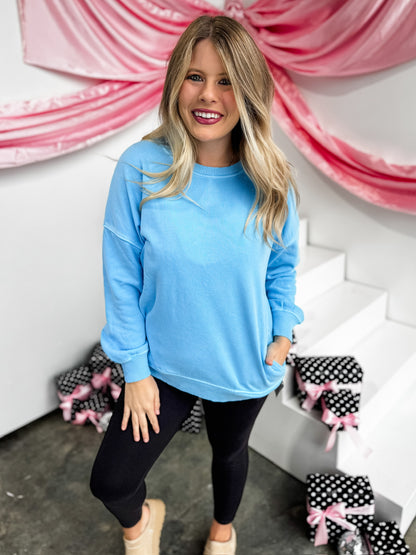 Driftwood Fleece Pullover - Deep Sky *Final Sale*