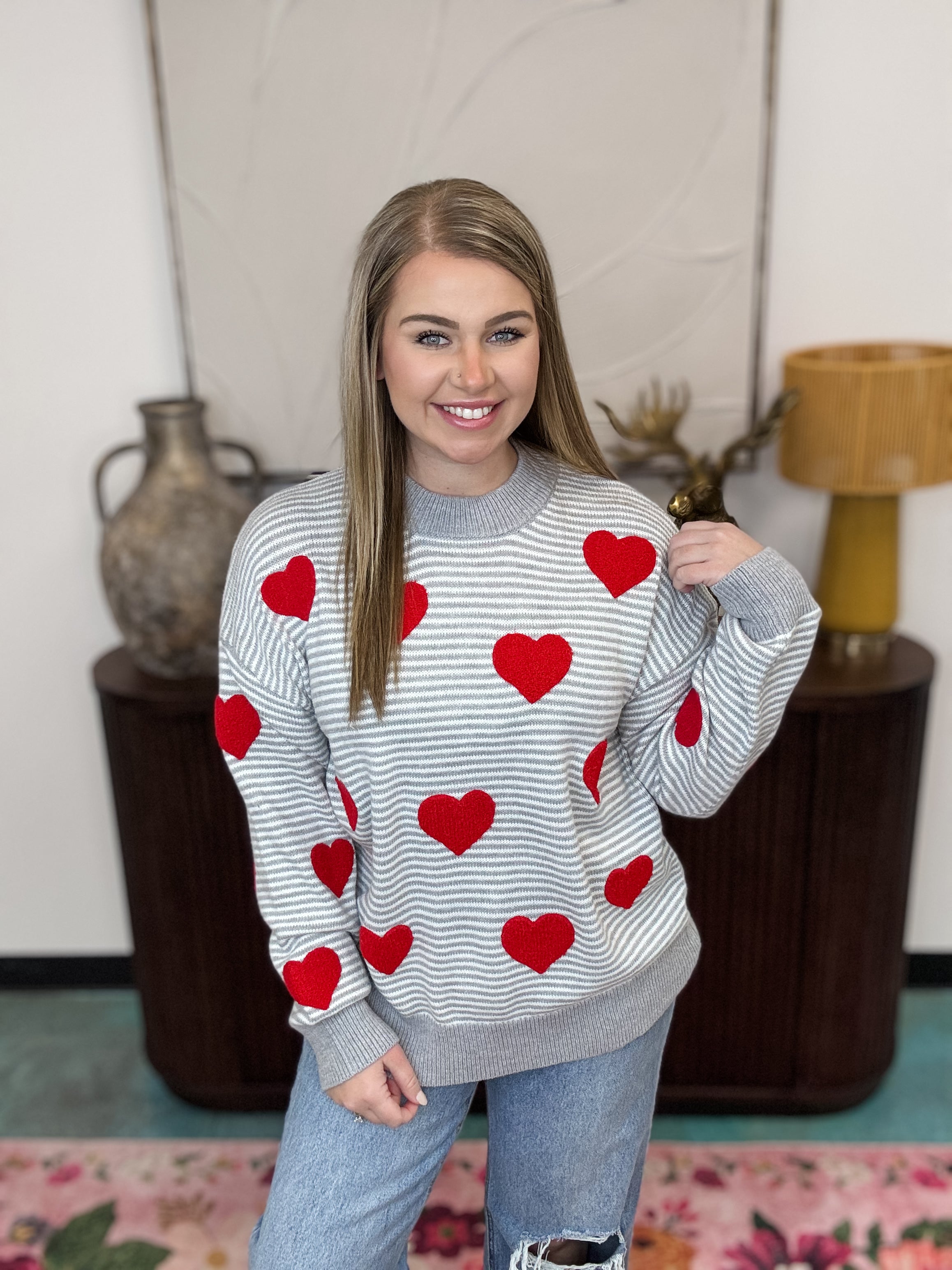 Heartstrings Striped Sweater