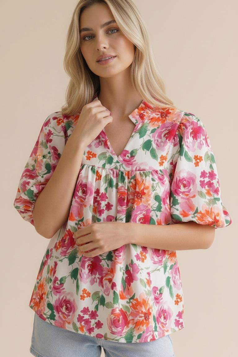 Garden Breeze Peplum Blouse