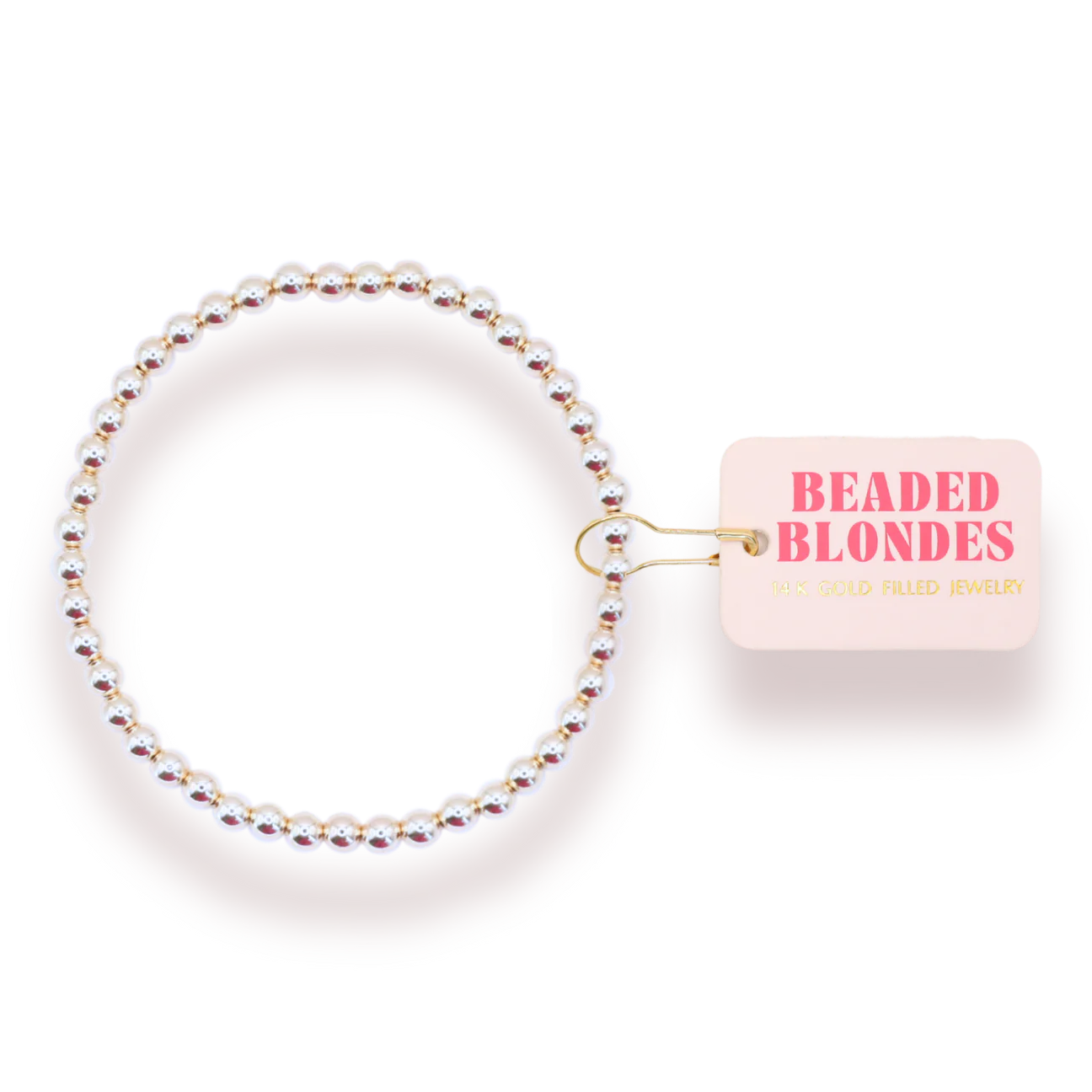 Beaded Blondes - 4MM Silver Beaded Bracelet (Standard)