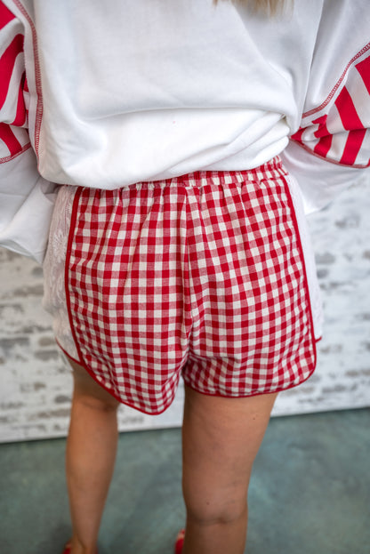 4th of July Gingham Shorts - EOS Final Sale