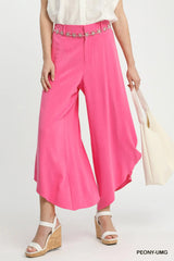 Cascade Cut Flow Pants - Peony