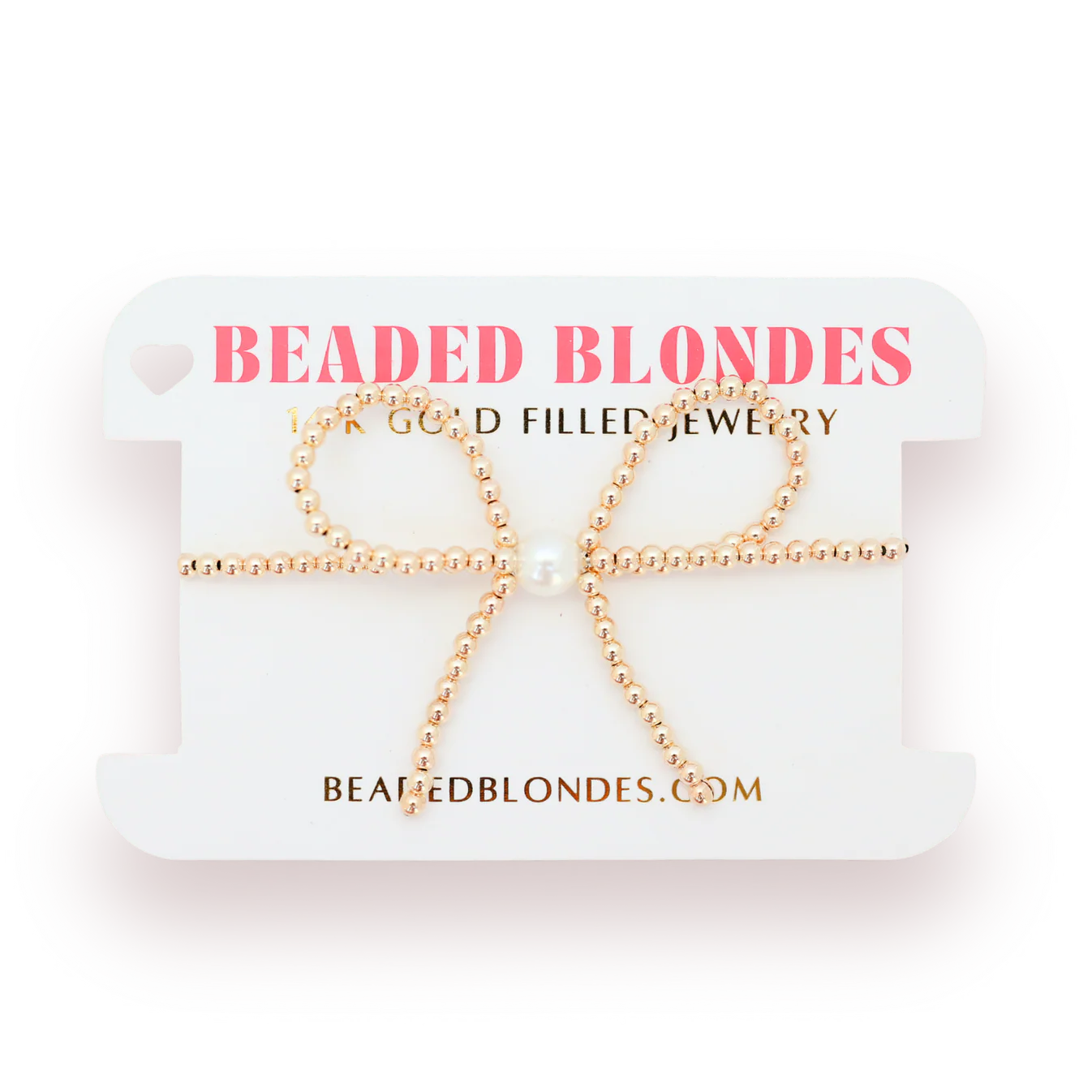 Beaded Blondes Gold Bow Bracelet