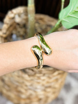 Aurora Drop Bangle - Gold Teardrop