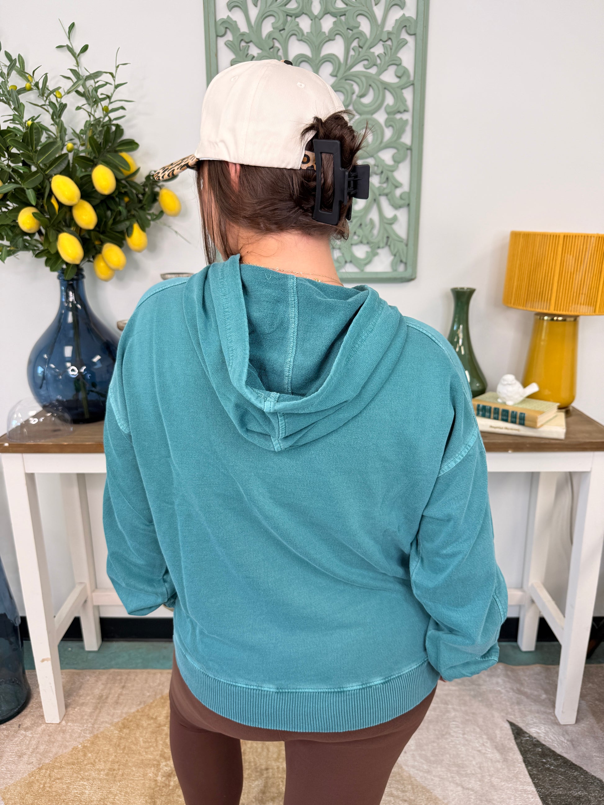 French Terry Pigment Dye & Enzyme Washing Hoodie
