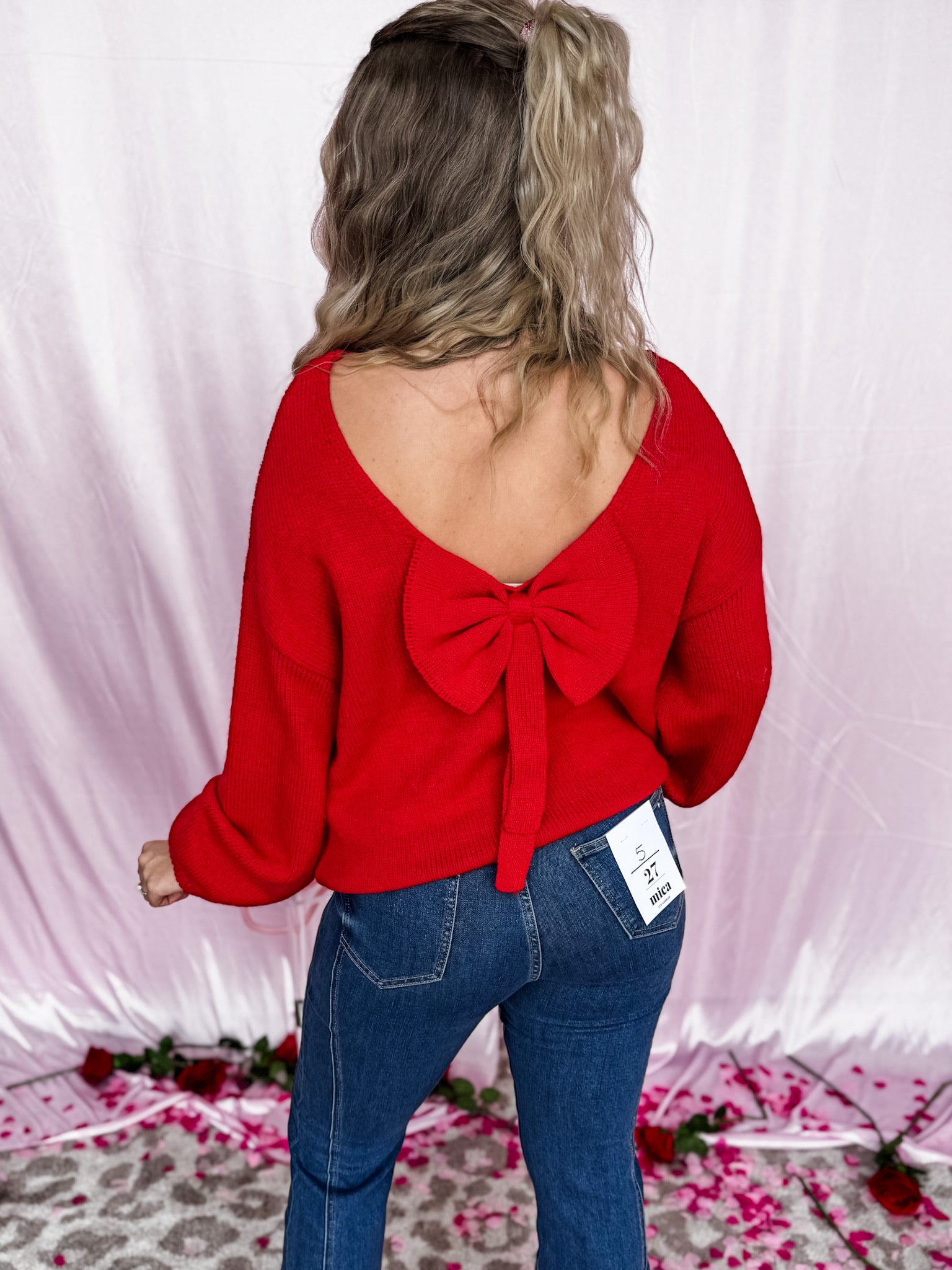 Festive Flutter Sweater - Red