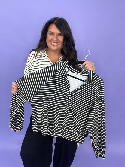 Sunday Stroll Striped Pullover