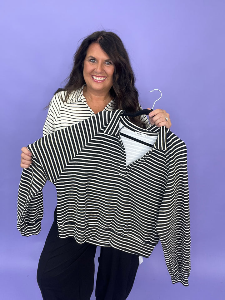 Sunday Stroll Striped Pullover