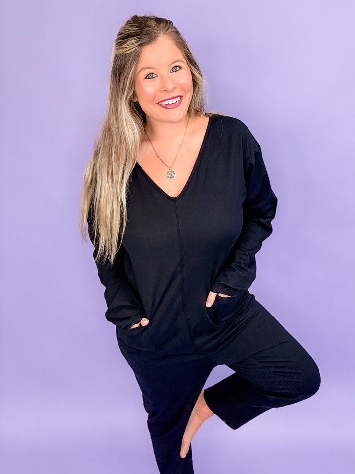 Off Duty Comfy Jumpsuit - DOORBUSTER