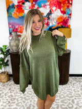 Cloud Soft Sweater Dress - Green