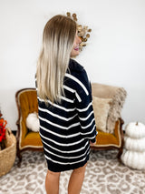 Sailor’s Charm Zip Dress - Black FINAL SALE