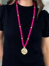 Fashionably Late Necklace - Pink