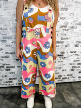 Sunfade Print Overalls