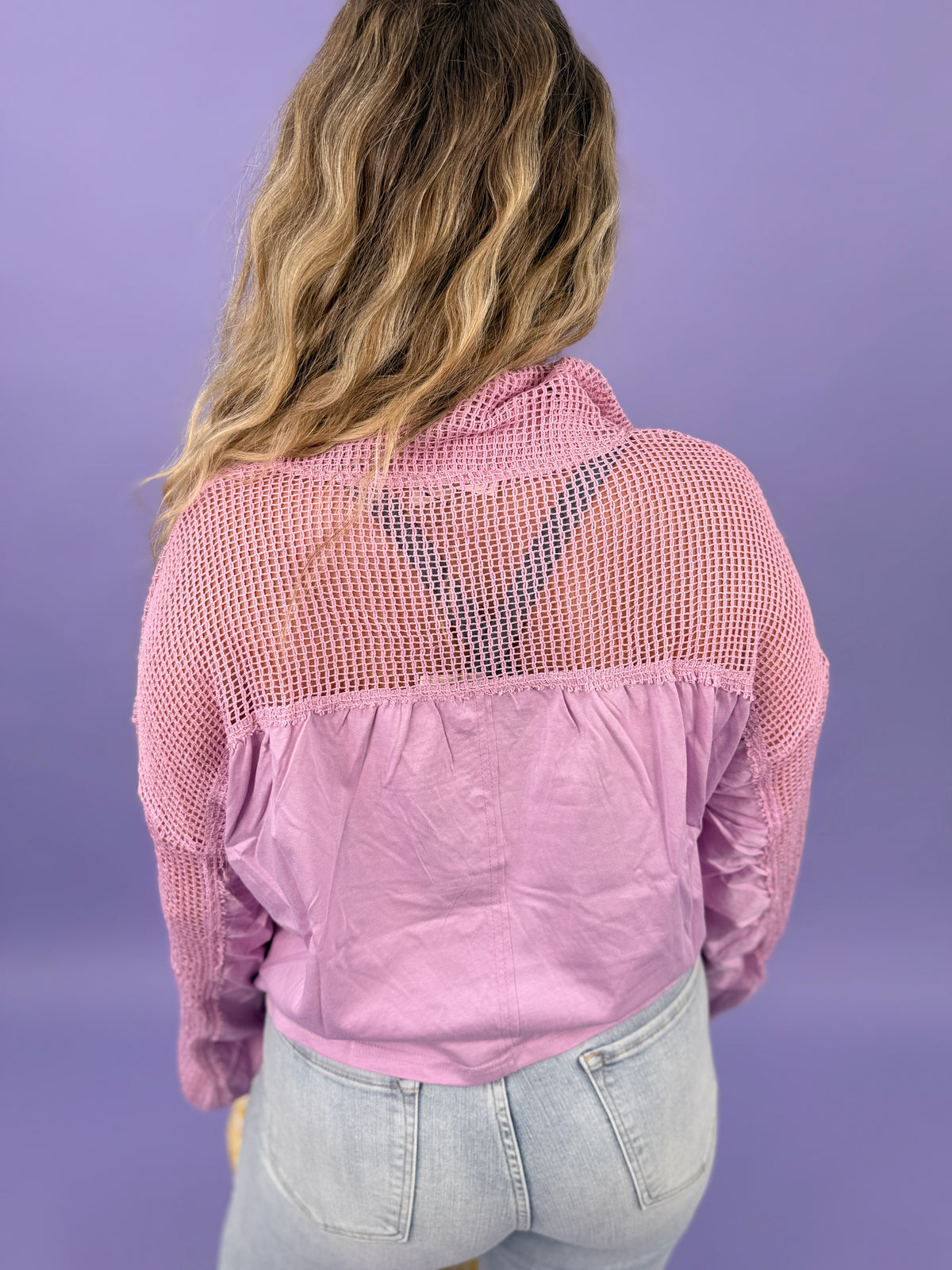 Oversized High Neck Henley Knit Top DOORBUSTER