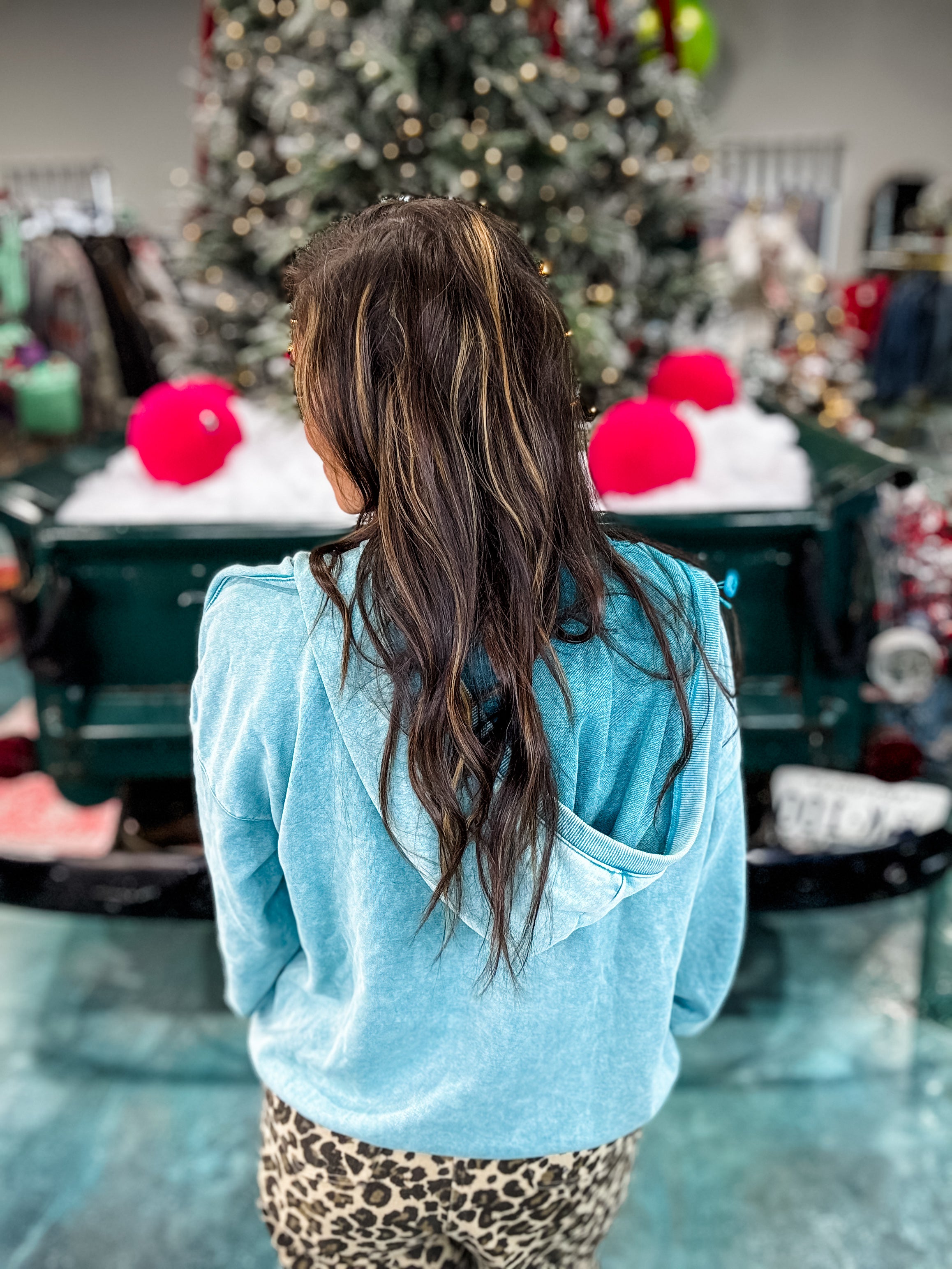 Soft Haze Baggy Hoodie - Teal