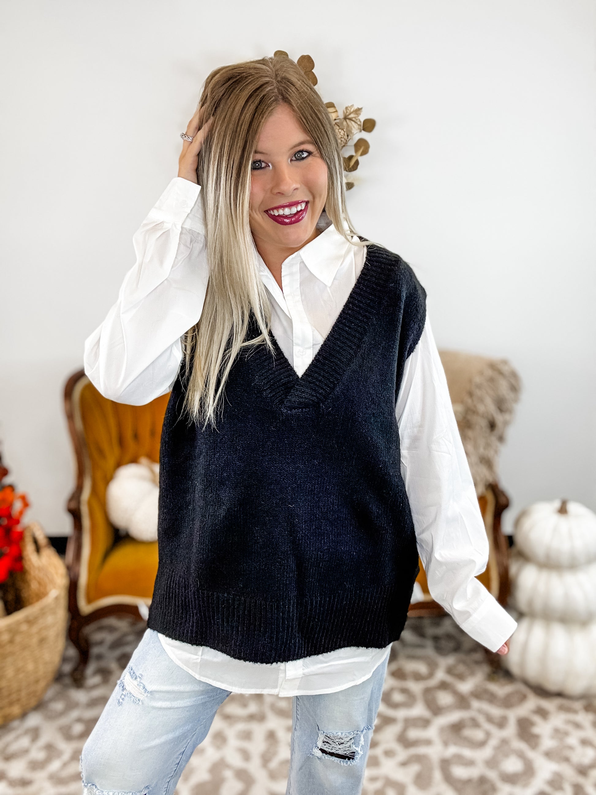 Sweet Whisper Vest - Black *Final Sale*