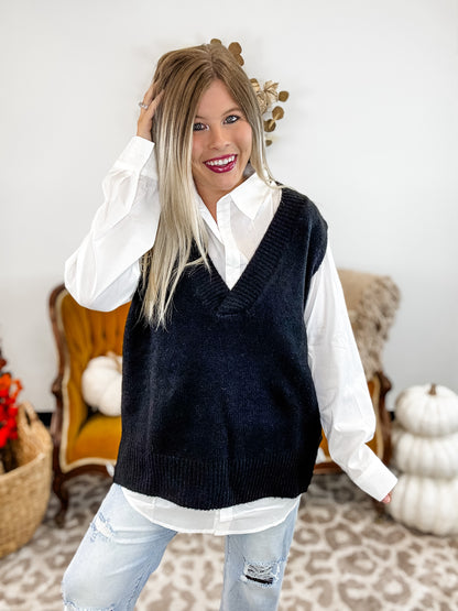 Sweet Whisper Vest - Black *Final Sale*