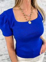 Meadow Glow Top - Royal *Final Sale*