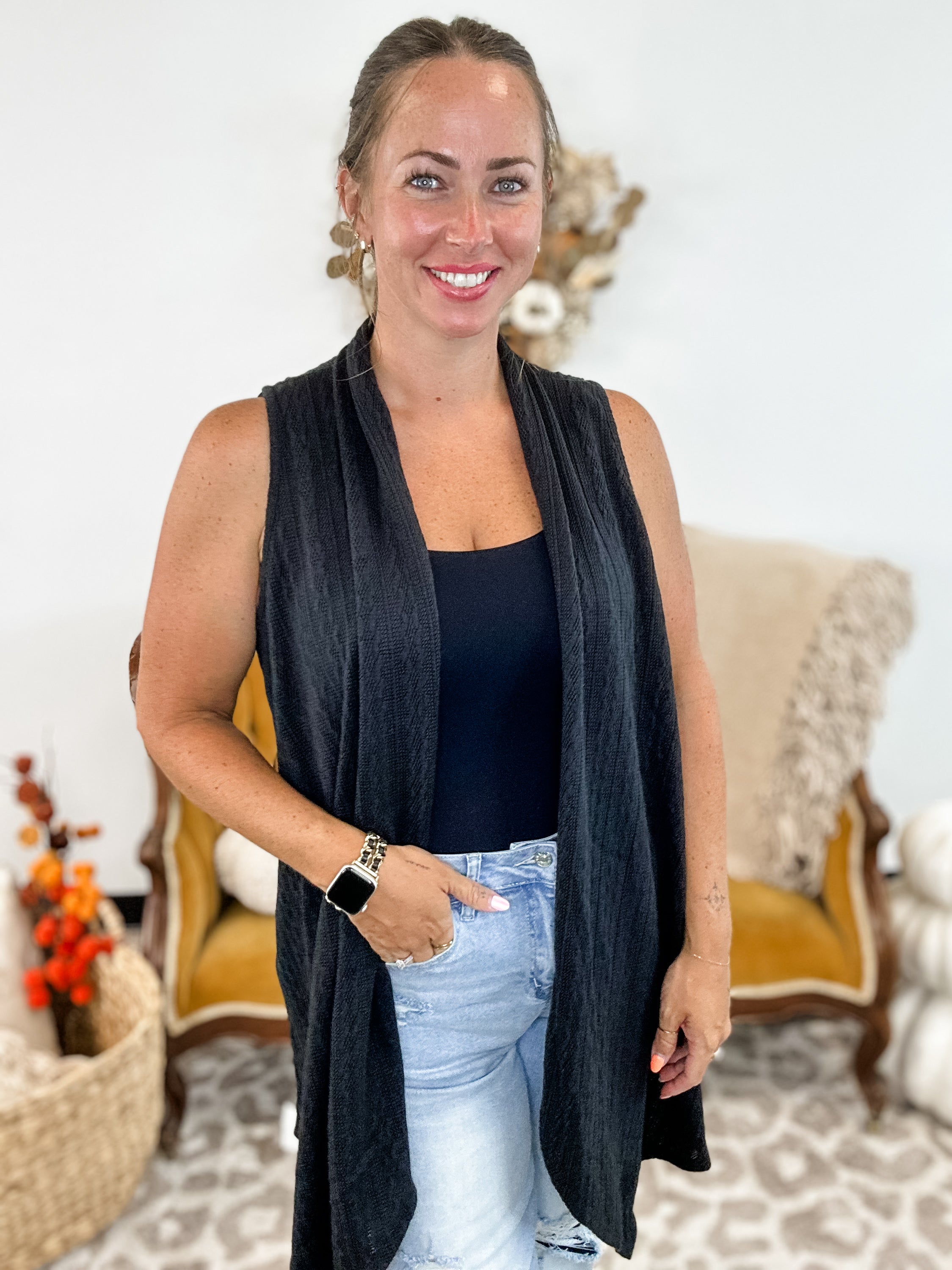 Claire Knit Cardigan - Black FINAL SALE