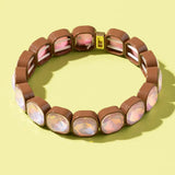 Enamel Stretch Bracelet - Brown