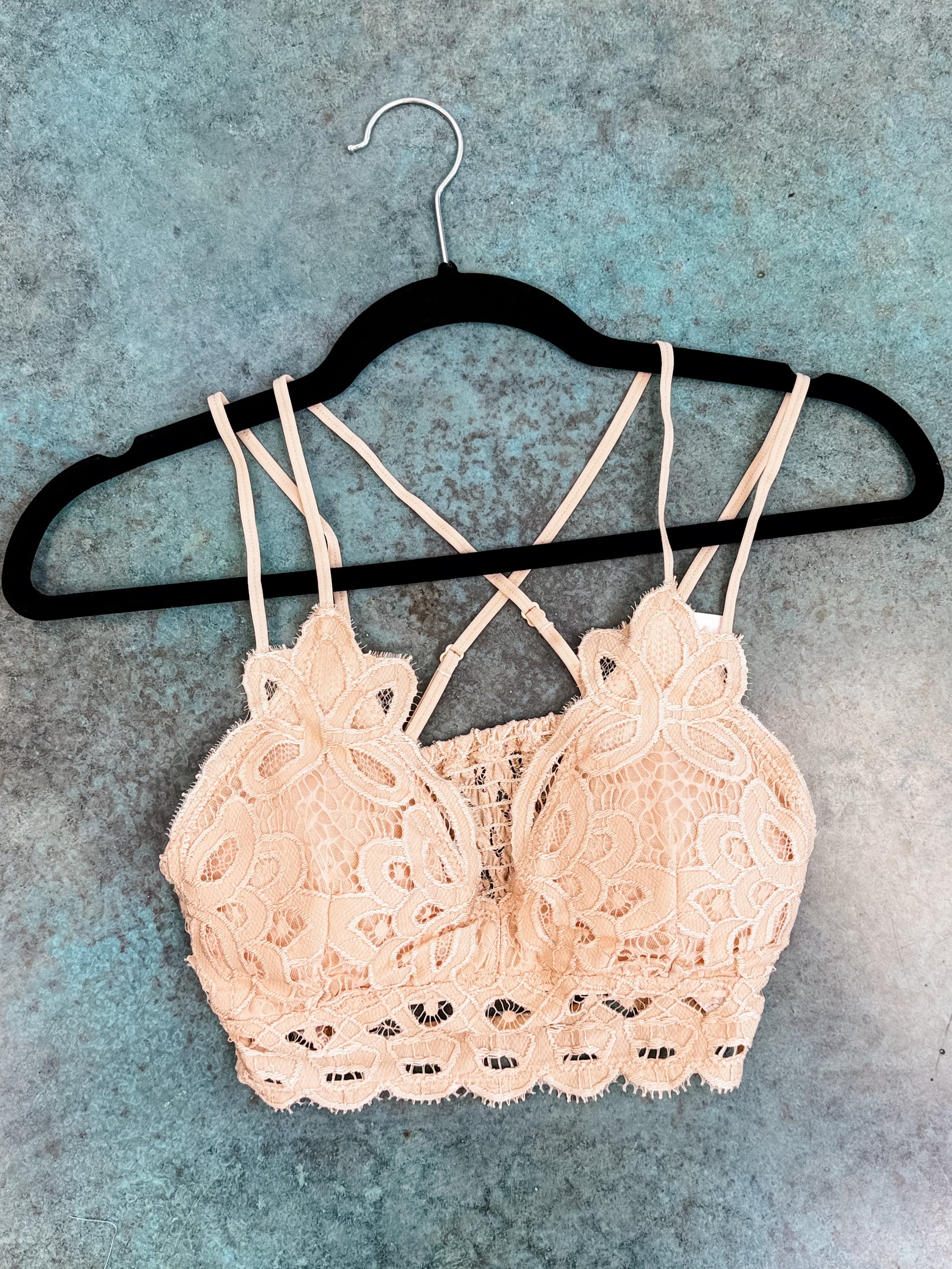 Crochet Lace Bralette - Nude FINAL SALE