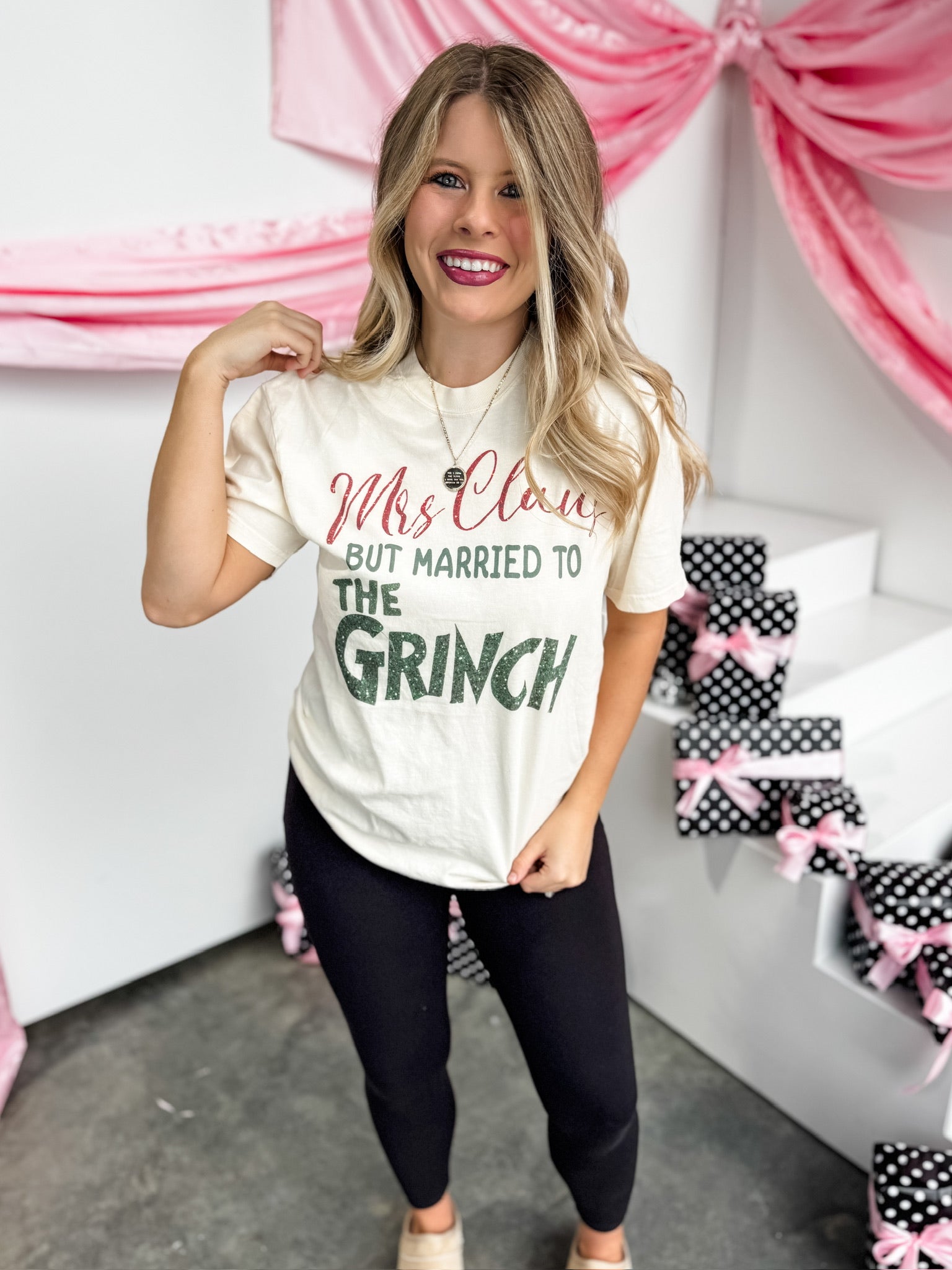 Mrs. Claus But Married To Grinch Tee