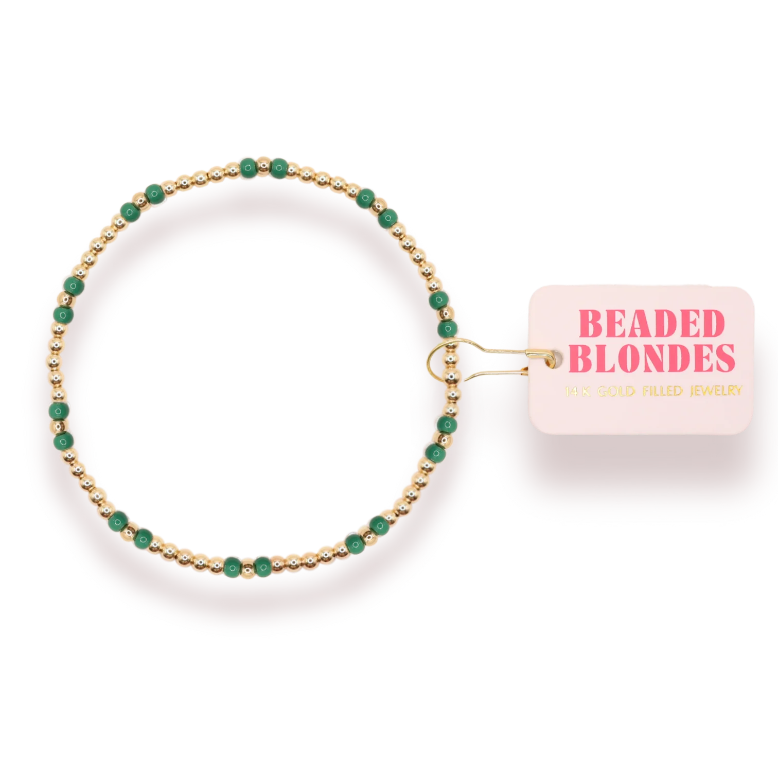 Beaded Blondes Kelly Green Hazel Bracelet - Petite