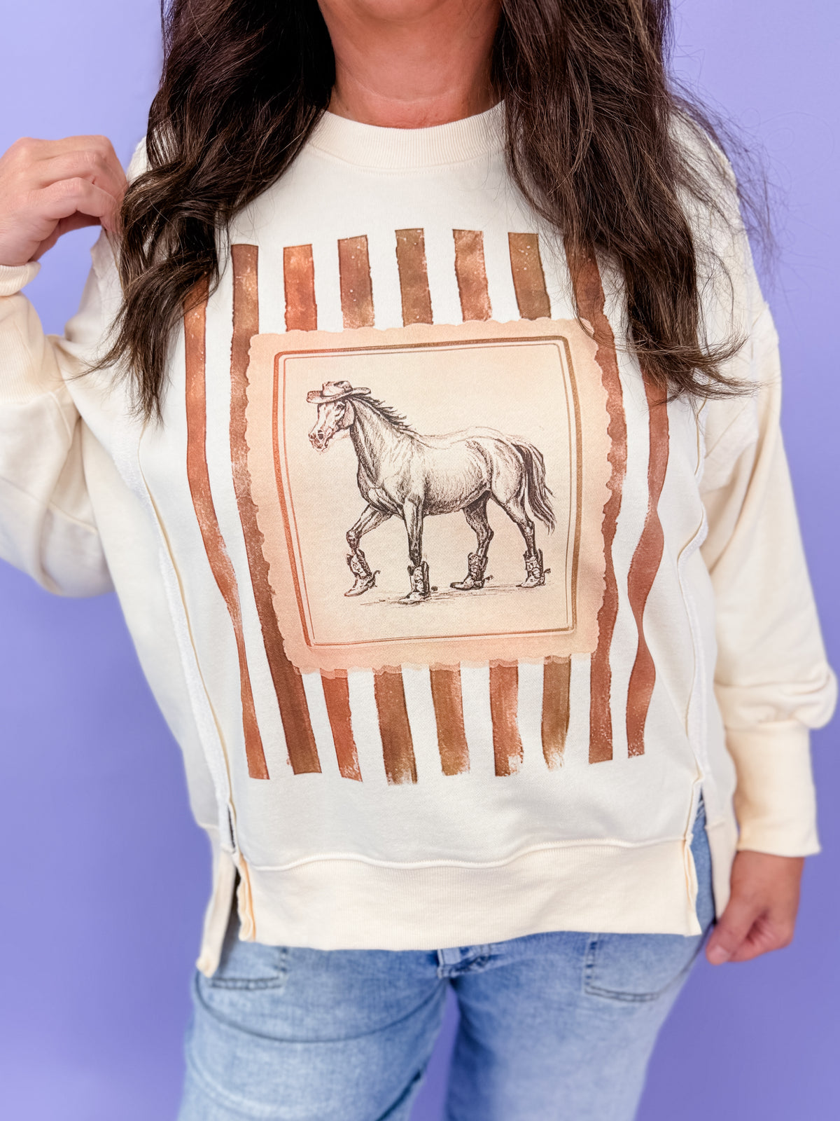 Saddle Up Vintage Horse Sweatshirt