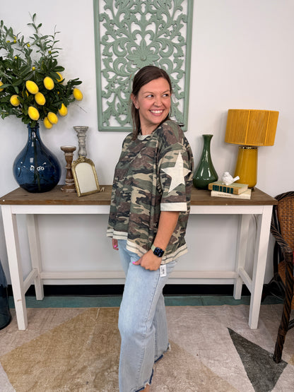 Washed Vintage Camo Top