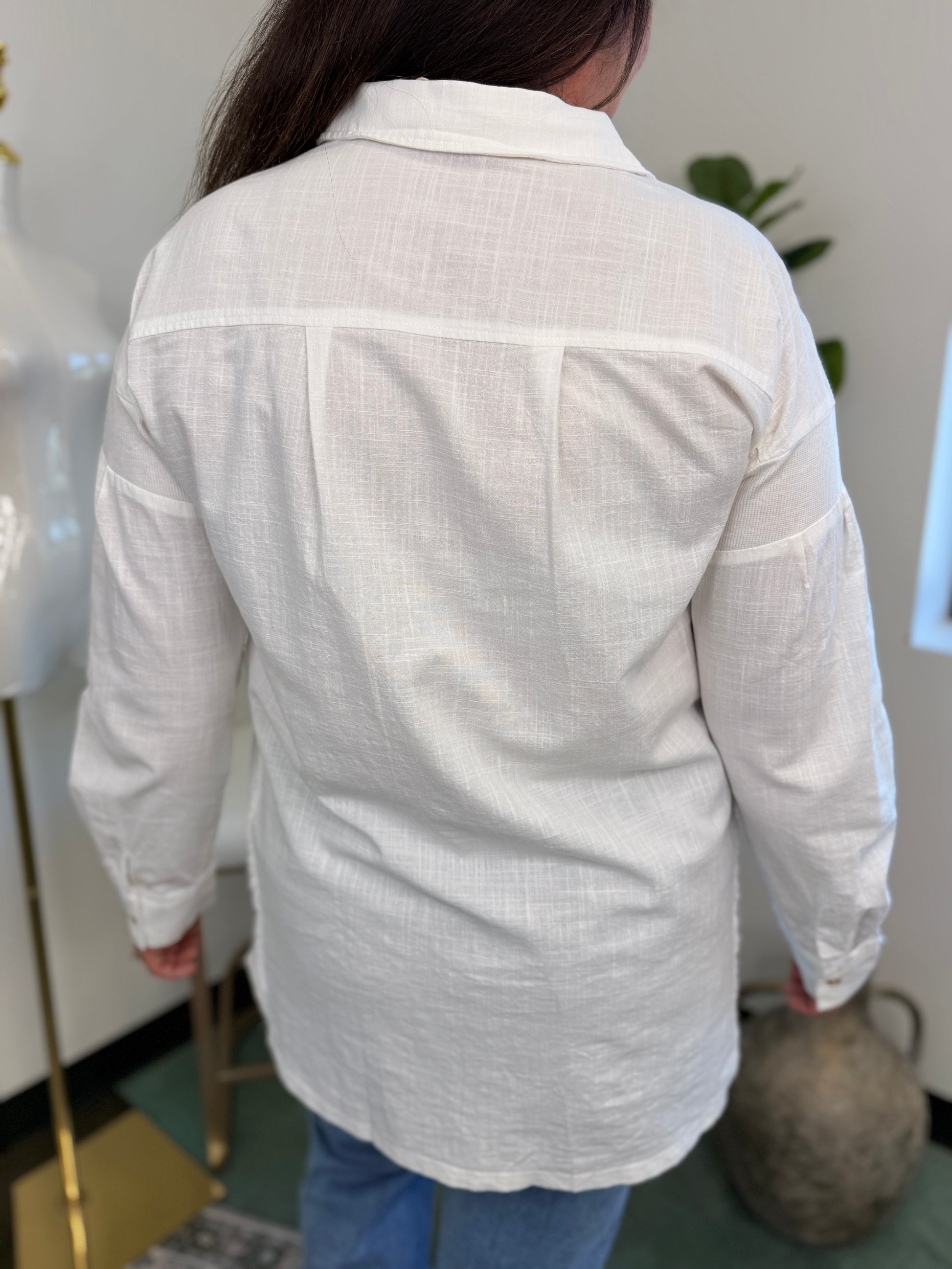 Contrast Detailed Shirt