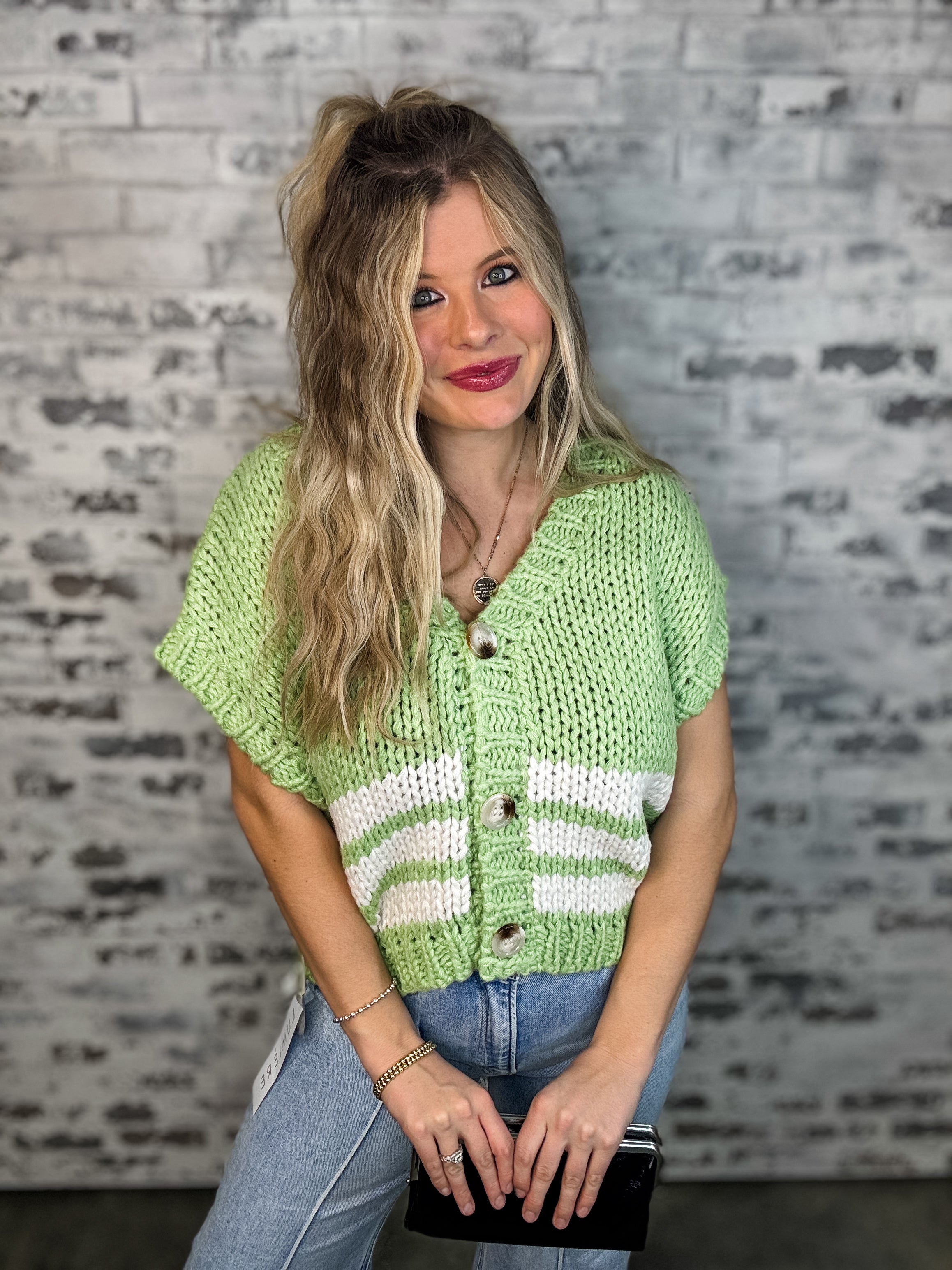 Playful Stripes Knit Vest